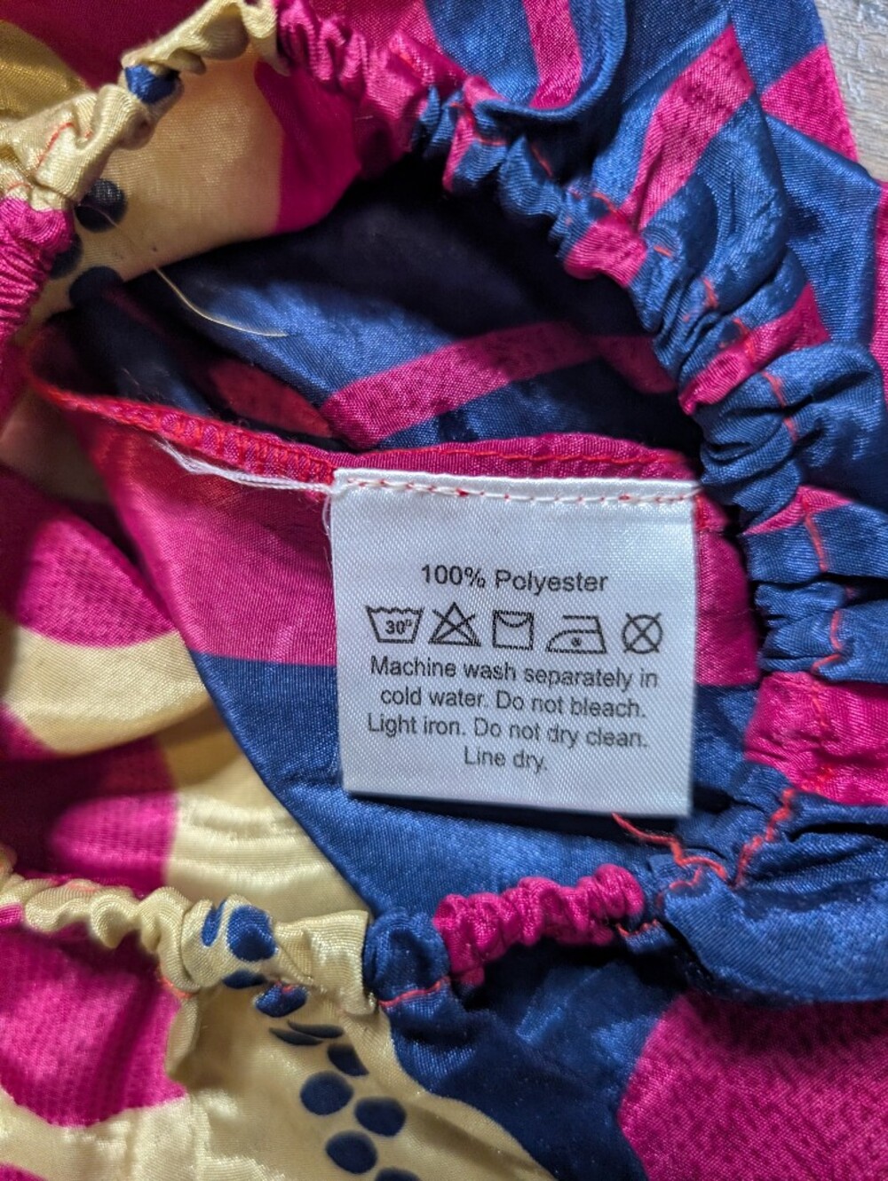 EARTHBOUND Pink, Yellow & Navy Patterned Harem Pants - Picture 5 of 6